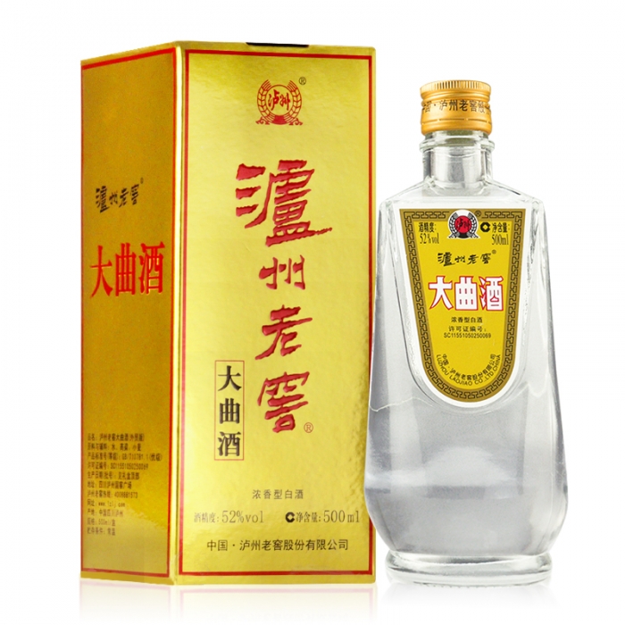 泸州老窖52度大曲500ml 浓香型高度白酒เหล้าขาวกล่องทอง52% 500ml - 泰